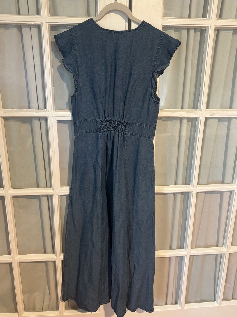 Marine Layer Blue Midi Button-Front Dress - Picture 4 of 6